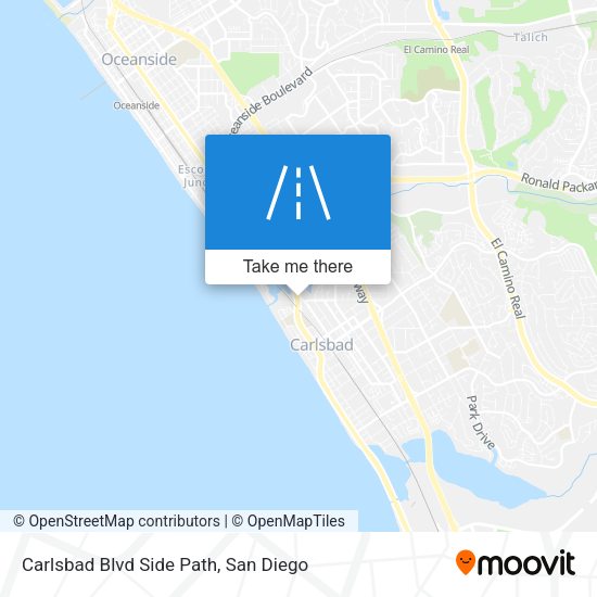 Carlsbad Blvd Side Path map