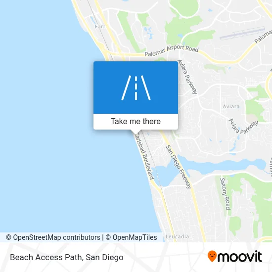 Beach Access Path map