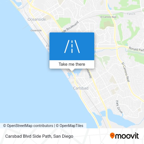 Carsbad Blvd Side Path map