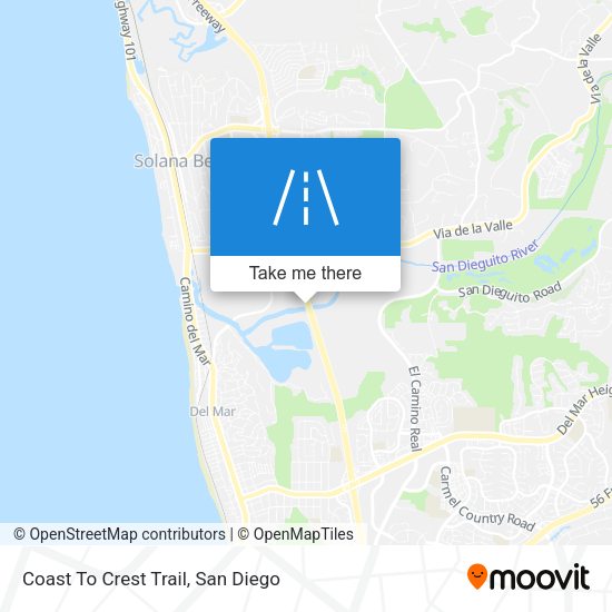 Coast To Crest Trail map