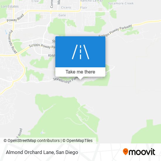 Almond Orchard Lane map