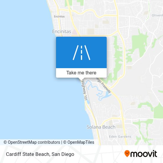 Cardiff State Beach map