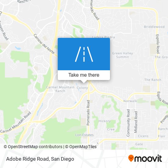 Adobe Ridge Road map
