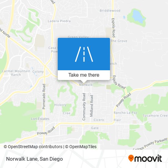 Norwalk Lane map