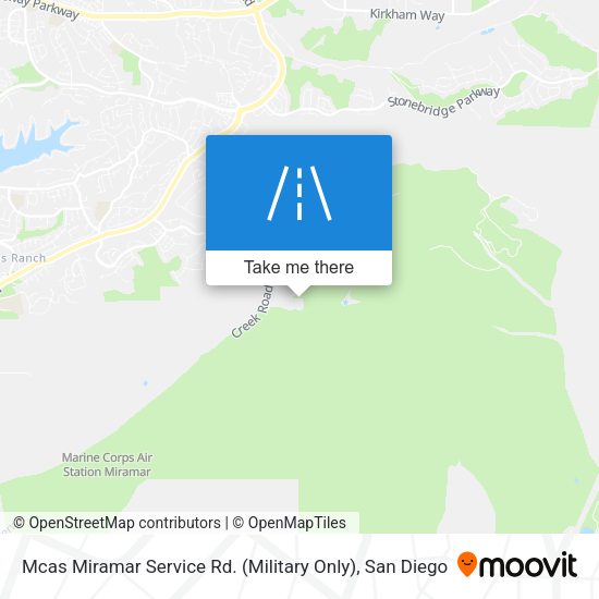 Mcas Miramar Service Rd. (Military Only) map