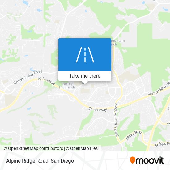 Alpine Ridge Road map