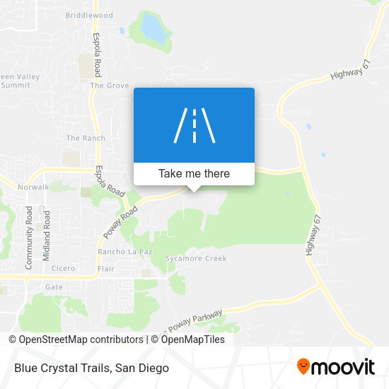 Blue Crystal Trails map