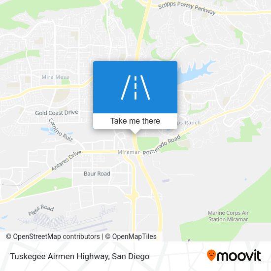 Tuskegee Airmen Highway map
