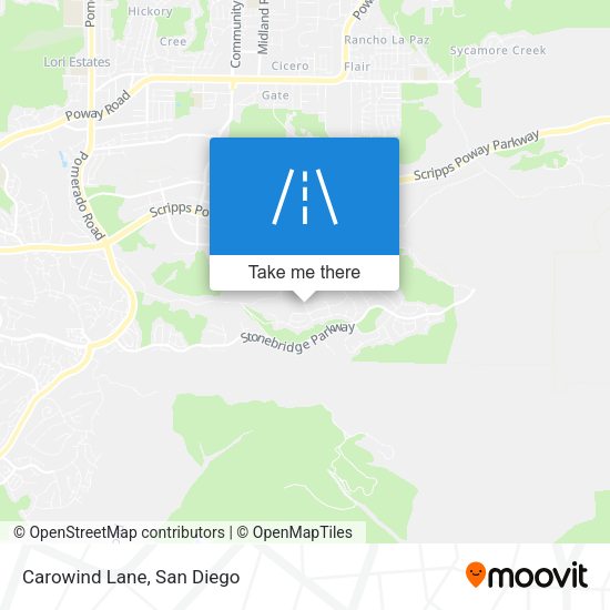 Mapa de Carowind Lane