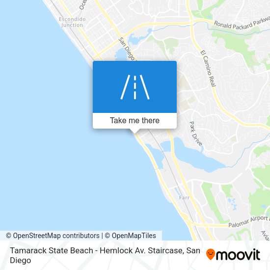 Mapa de Tamarack State Beach - Hemlock Av. Staircase