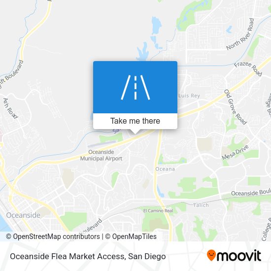 Mapa de Oceanside Flea Market Access