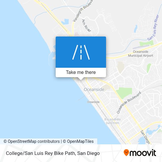 College/San Luis Rey Bike Path map