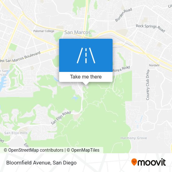 Mapa de Bloomfield Avenue