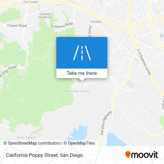 California Poppy Street map