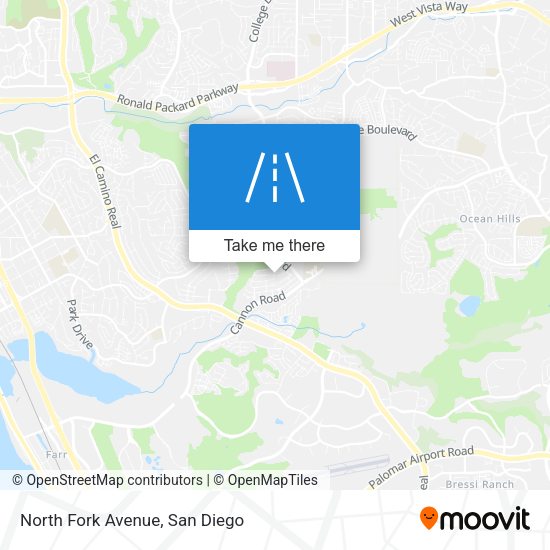 North Fork Avenue map