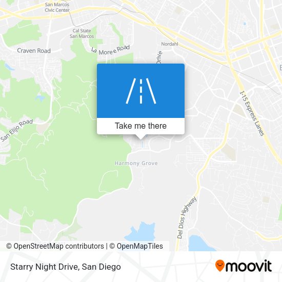 Starry Night Drive map