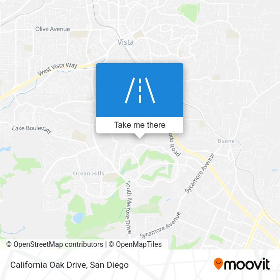 California Oak Drive map