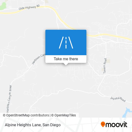Mapa de Alpine Heights Lane
