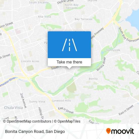 Mapa de Bonita Canyon Road