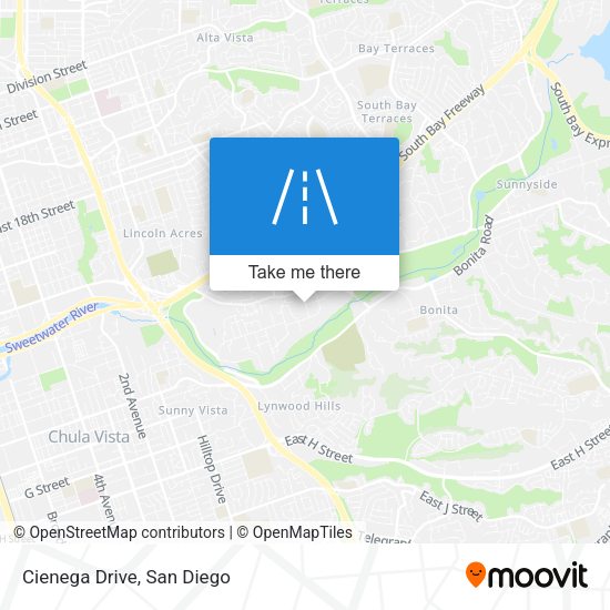 Cienega Drive map