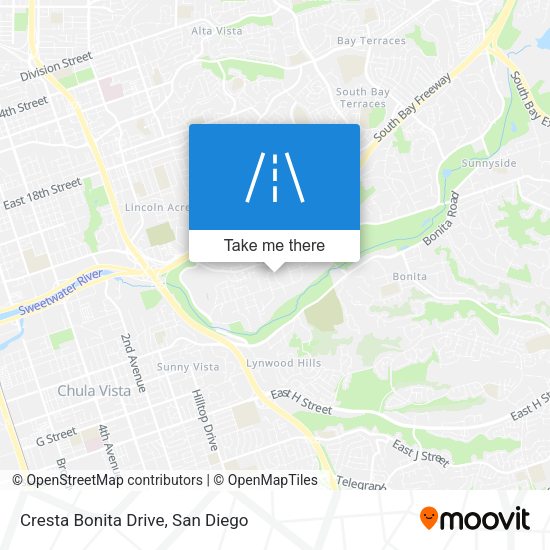 Mapa de Cresta Bonita Drive