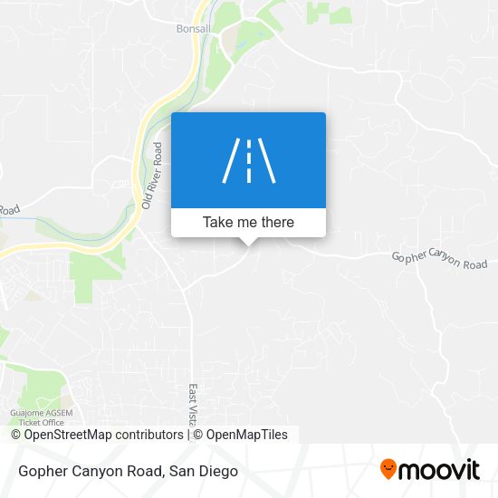 Gopher Canyon Road map