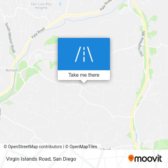 Mapa de Virgin Islands Road