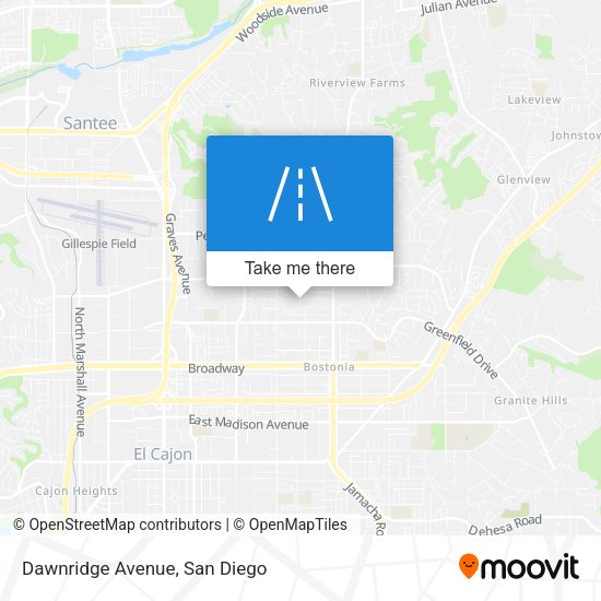 Mapa de Dawnridge Avenue