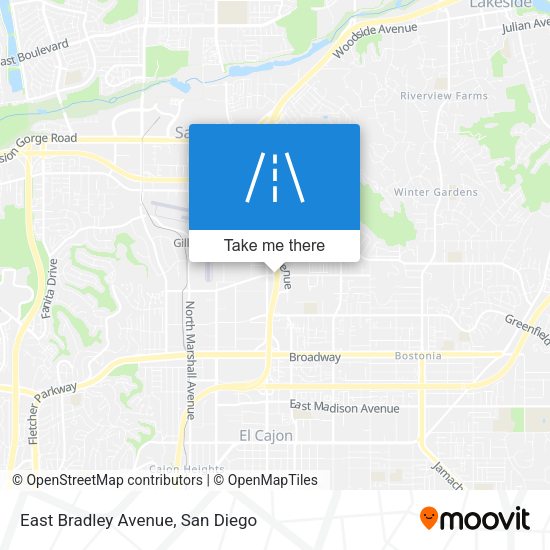 Mapa de East Bradley Avenue