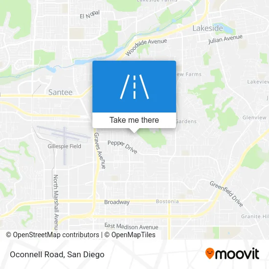 Mapa de Oconnell Road