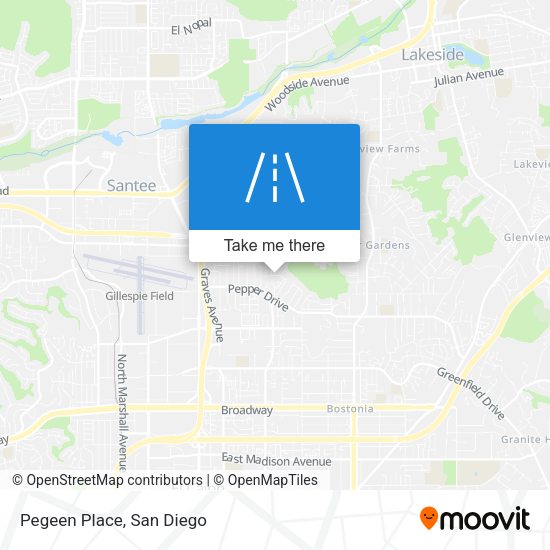 Mapa de Pegeen Place