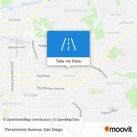 Mapa de Persimmon Avenue