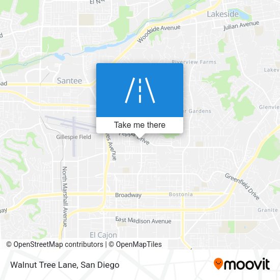 Walnut Tree Lane map