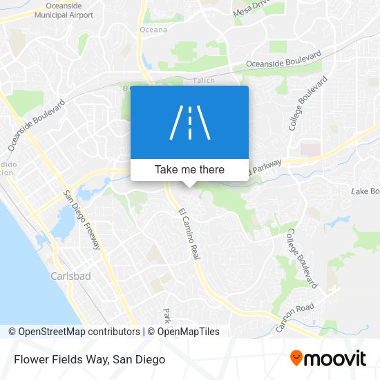 Mapa de Flower Fields Way