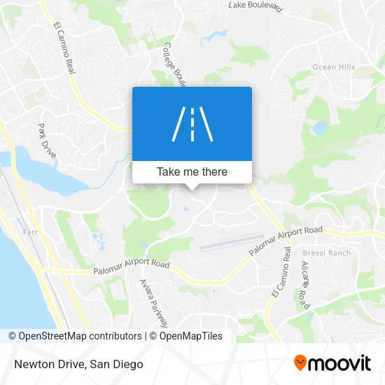 Newton Drive map