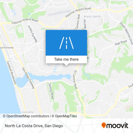 North La Costa Drive map