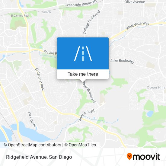 Mapa de Ridgefield Avenue