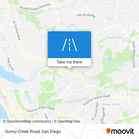 Sunny Creek Road map