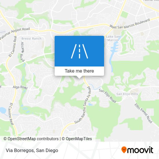 Mapa de Via Borregos