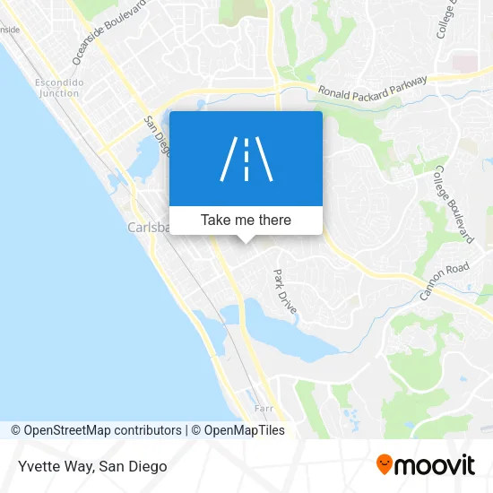 Yvette Way map