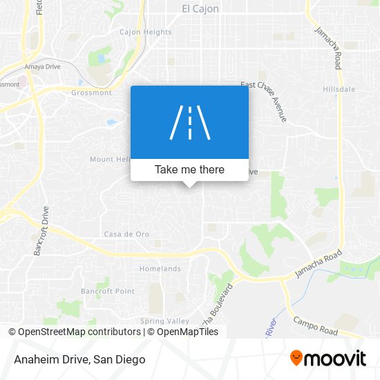 Mapa de Anaheim Drive