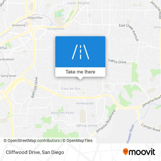 Cliffwood Drive map