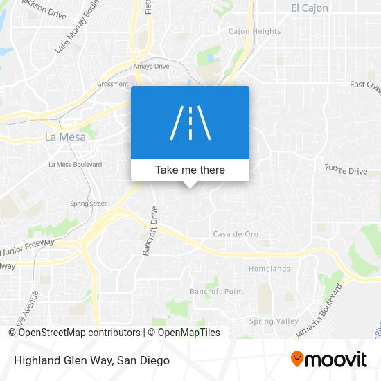 Highland Glen Way map