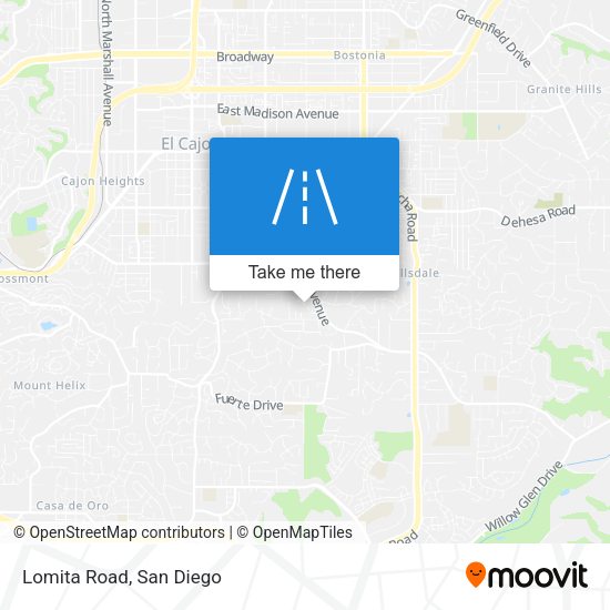 Lomita Road map