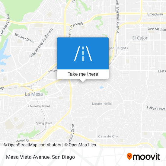 Mapa de Mesa Vista Avenue