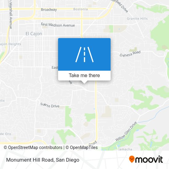 Monument Hill Road map