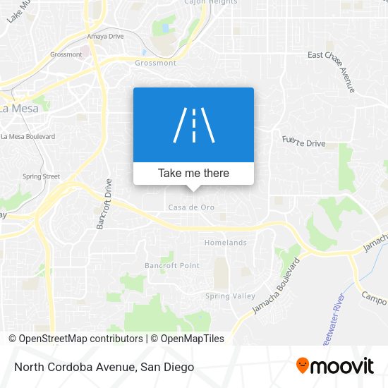 North Cordoba Avenue map