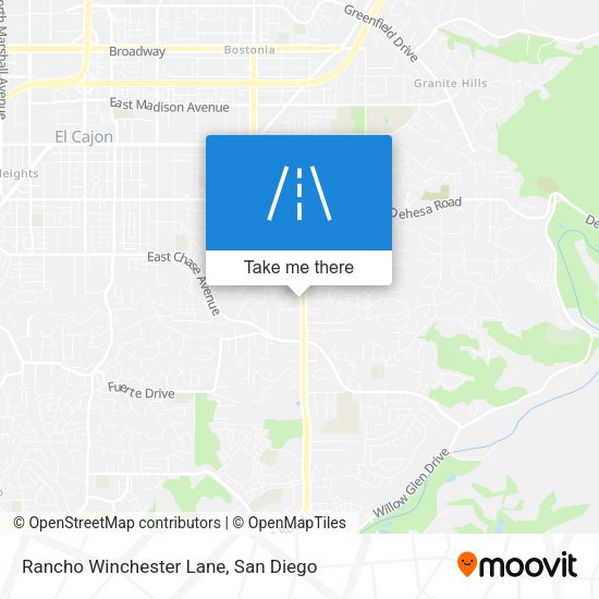 Rancho Winchester Lane map