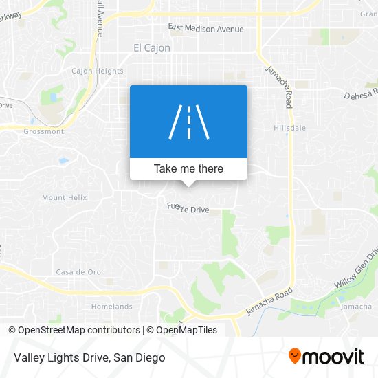 Valley Lights Drive map