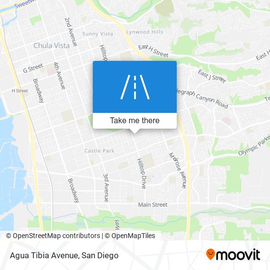 Mapa de Agua Tibia Avenue